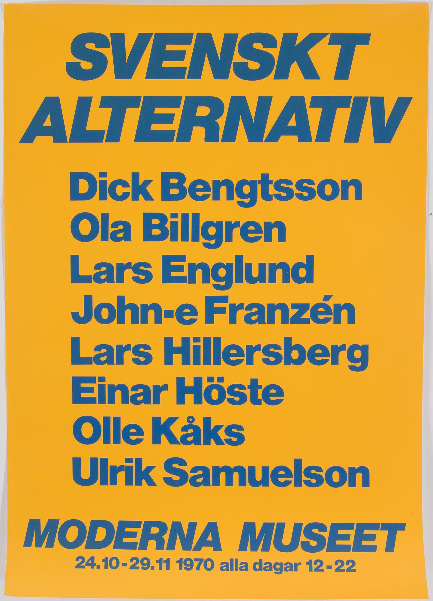 UTSTÄLLNINGSAFFISCHER, 7 st, 1960/70-tal.