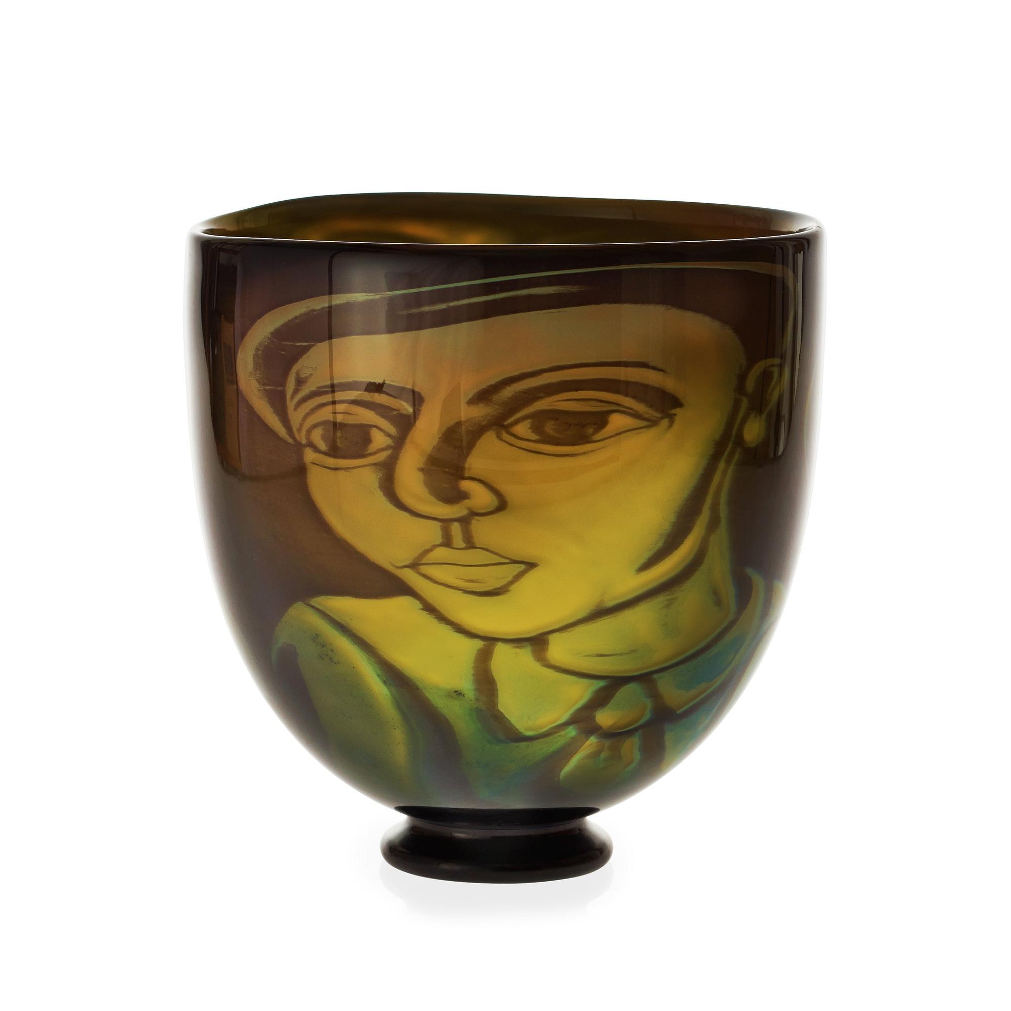 An Eva Englund graal glass vase, Muraya, 1990.