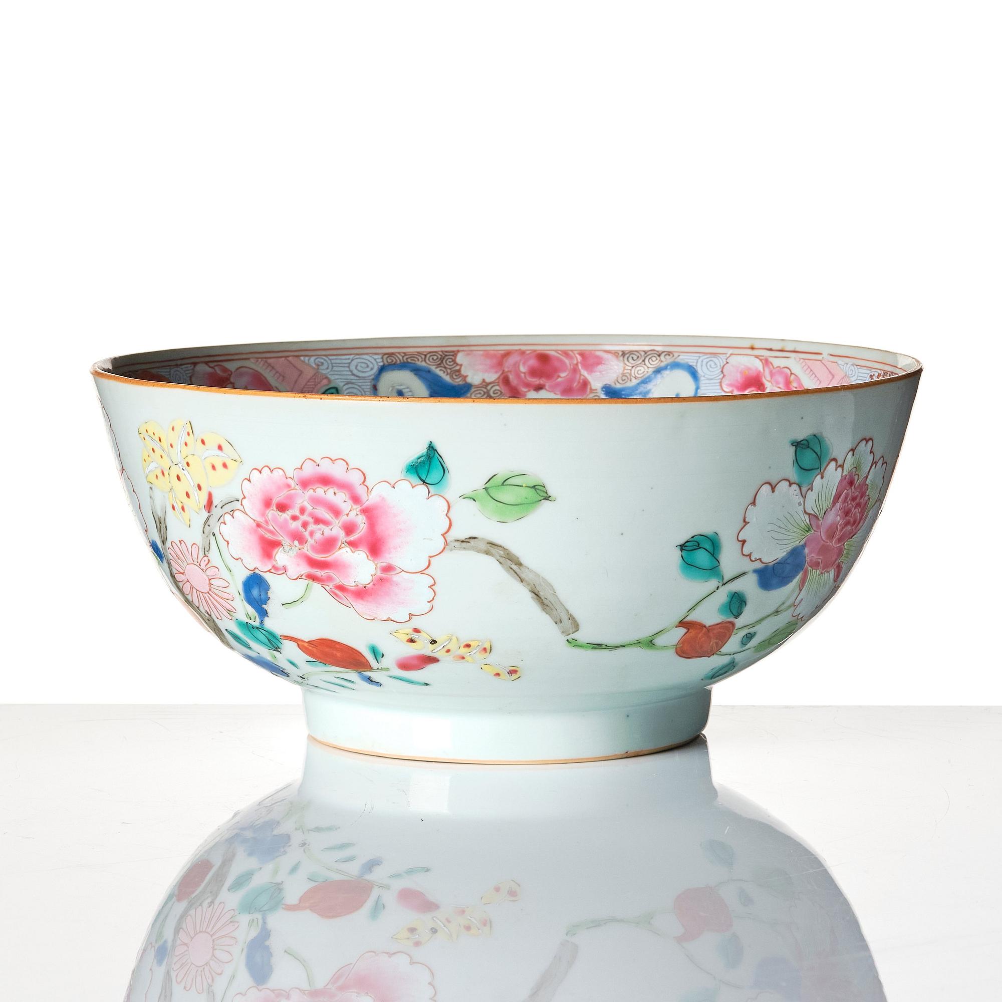 Skål, kompaniporslin. Qingdynastin, Qianlong (1736-95).
