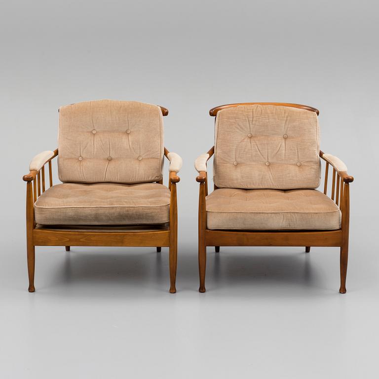 KERSTIN HÖRLIN-HOLMQUIST, fåtöljer, ett par, "Skrindan", OPE, 1900-talets andra hälft.