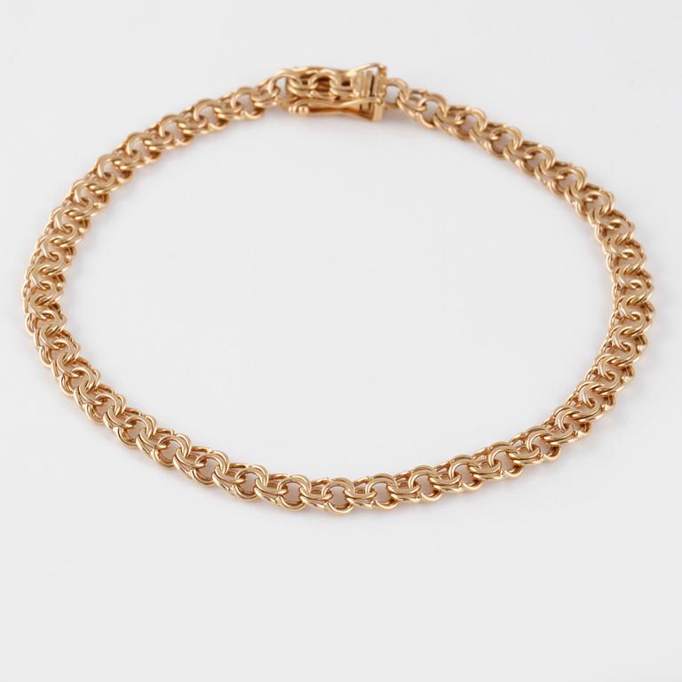 ARMLÄNK, 18K guld, Segir, Köping, 1951. Vikt 7,0 gram.