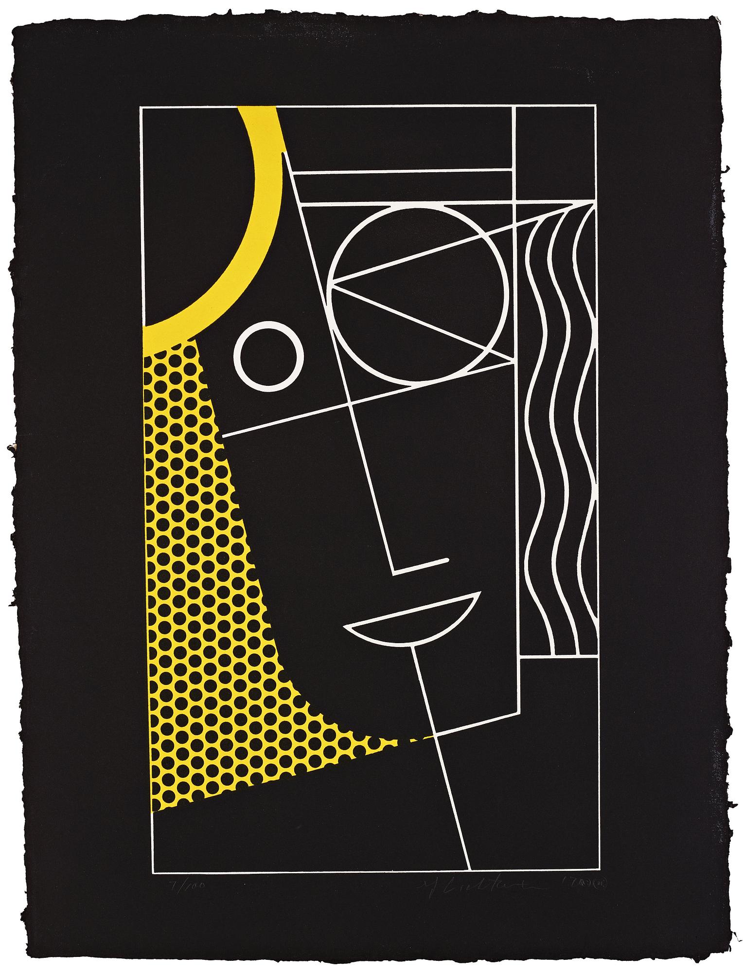 Roy Lichtenstein, "Modern Head #2", ur: "Modern Head series".