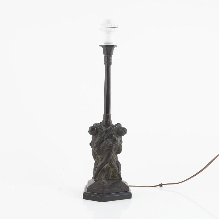 Ragnar Gellerstedt, bordslampa, Swedish Grace, Herman Bergmans Konstgjuteri, 1920-tal.