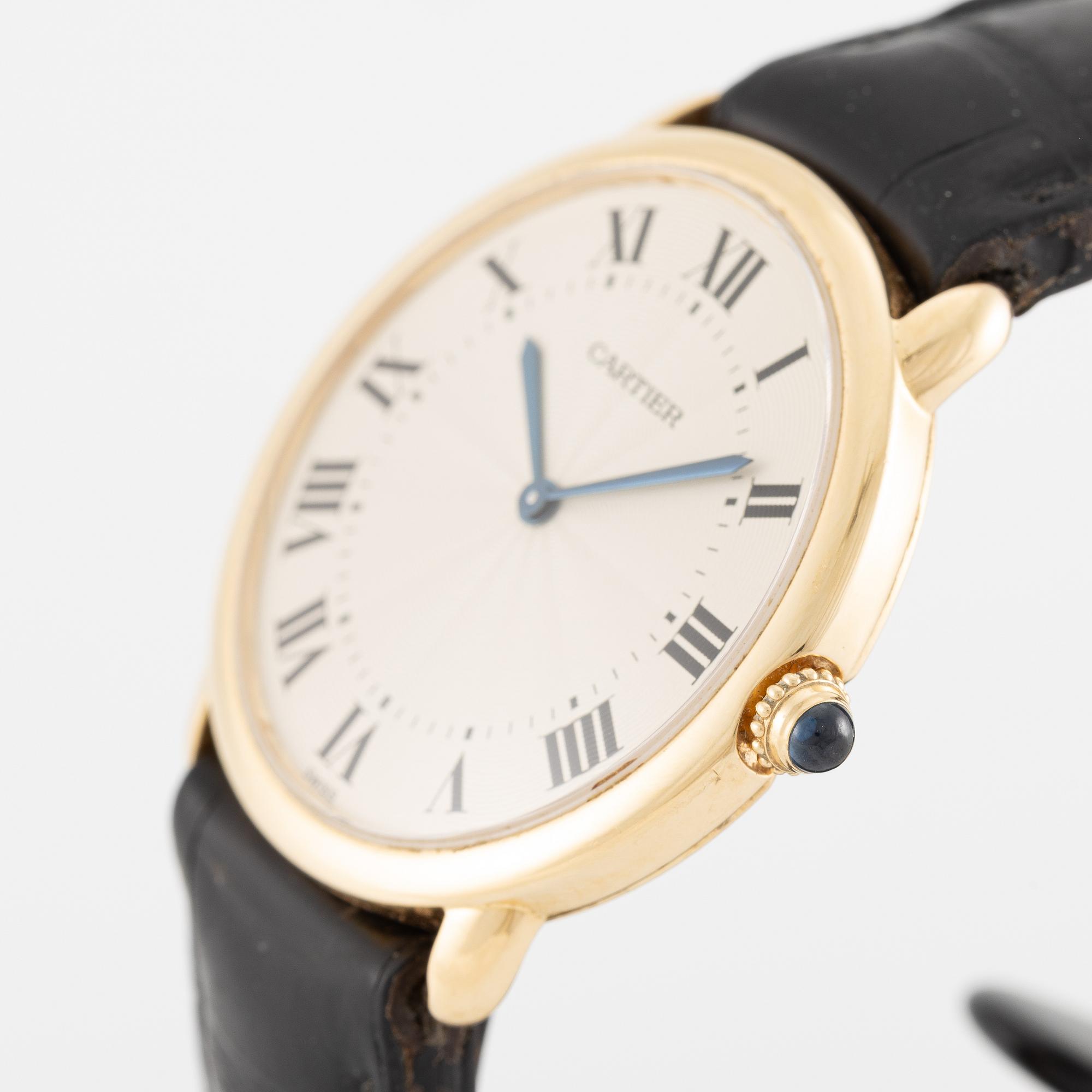 Cartier, Louis Ronde, wristwatch, 33.5 mm.