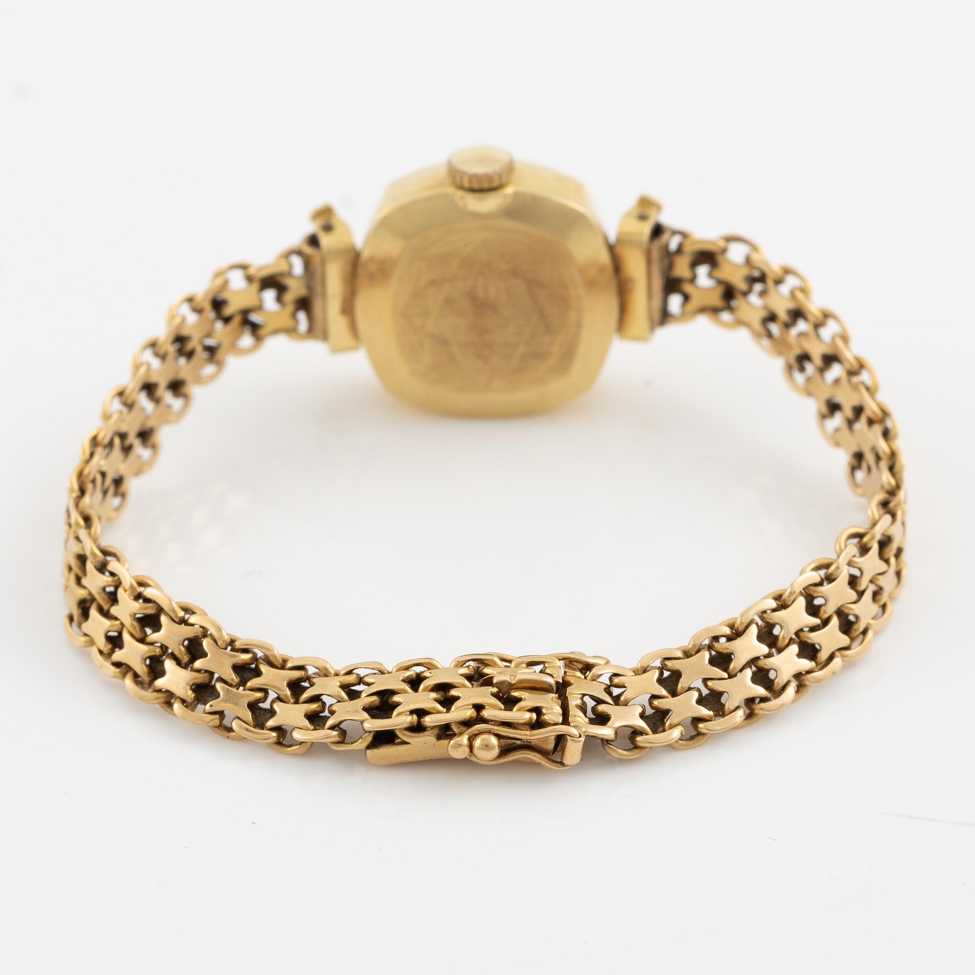 Tissot, wristwatch, 18K gold, 17 mm.