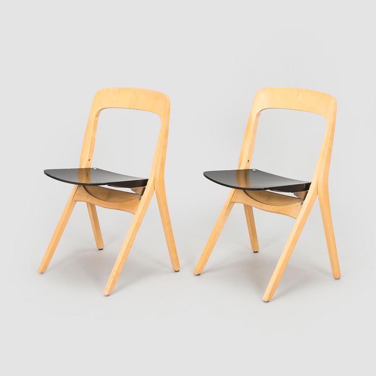Carl-Johan Boman, a pairof  folding chairs, a pair "Boman", Wilh. Schauman furniture factory, Jyväskylä 1960s.