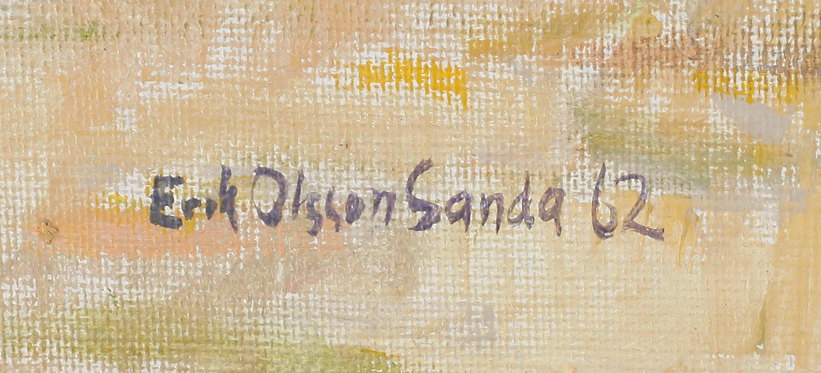 ERIK OLSSON SANDA, olja på duk, signerad och daterad -62.