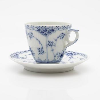 Royal Copenhagen, service pieces, 15 pcs, porcelain, "Blue Fluted", Denmark.