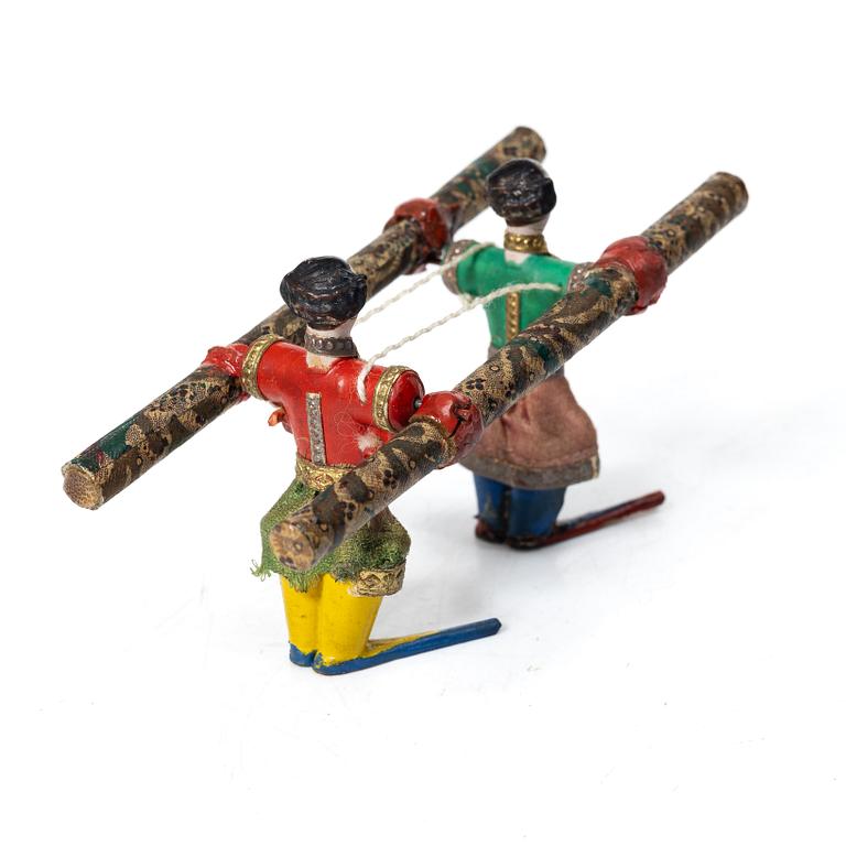 Staircase acrobats, Germany, second half of the 19th century.
