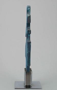 PAULI PARTANEN, VEISTOS, keramiikkaa sekä metallia, sign. ja päiv. -85.