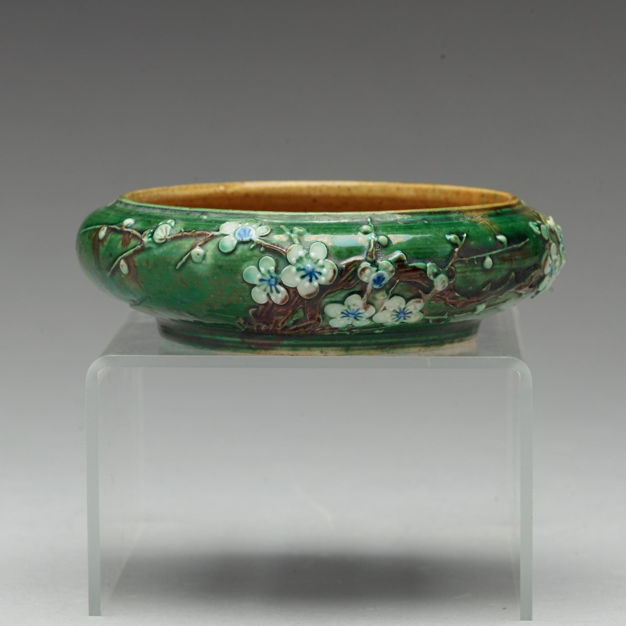 A bisquit brush washer, Qing dynasty, Kangxi (1662-1722).