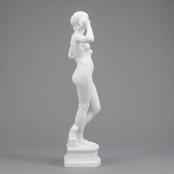 SKULPTUR, parian, efter Per Hasselberg, Gustavsberg.