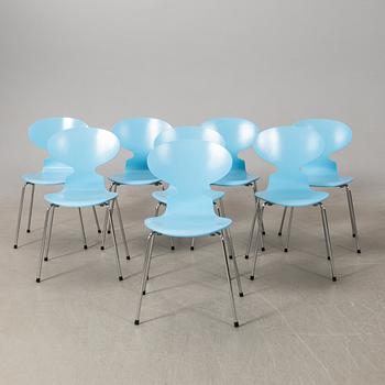Arne Jacobsen, stolar 8 st, "Myran", Fritz Hansen, 1993.