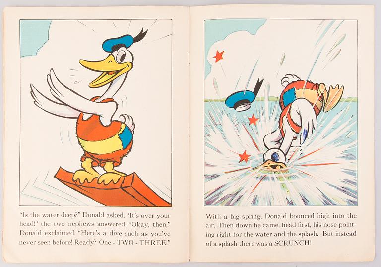 Walt Disney's Donald Duck linen book, number 978, Whitman Publishing 1935.