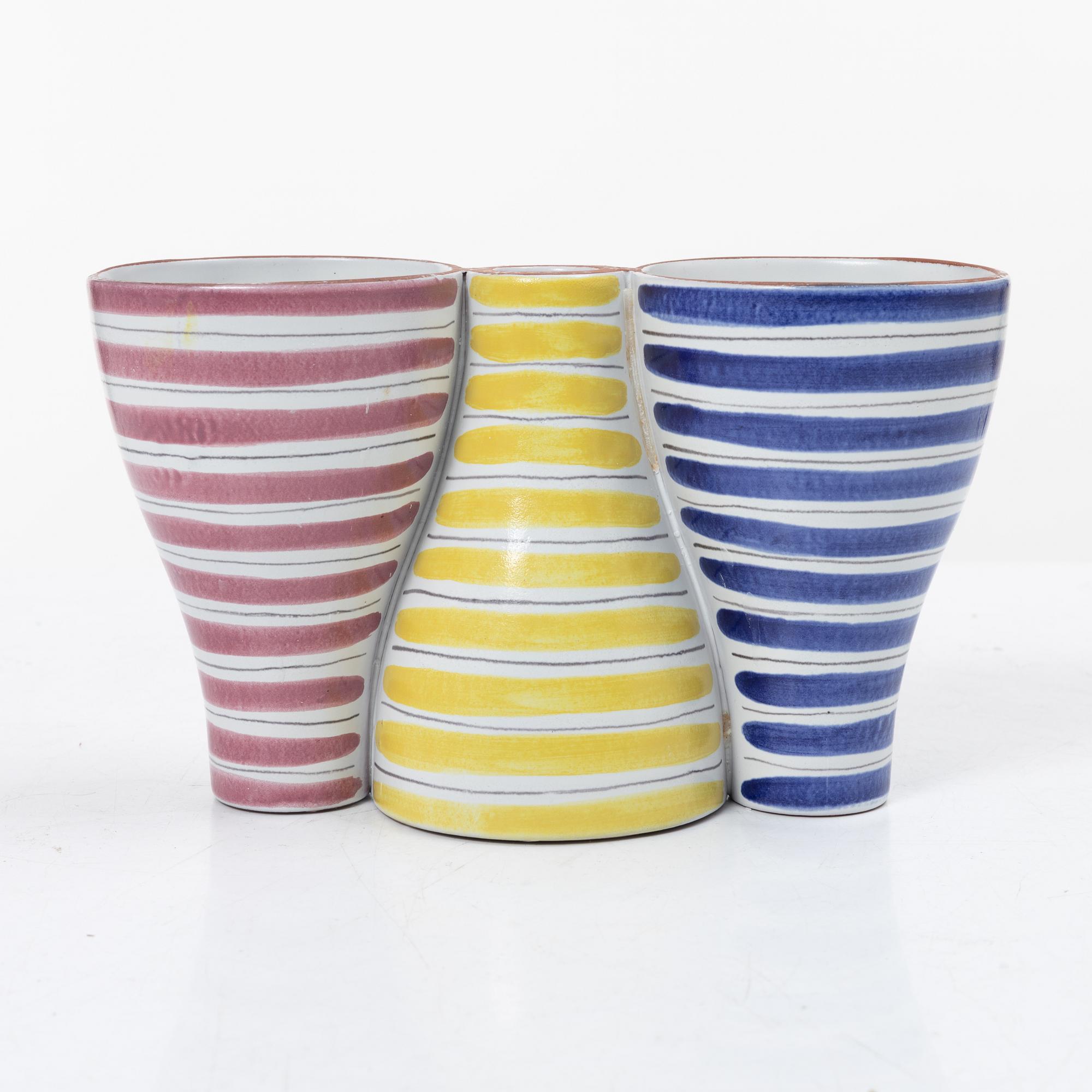 Stig Lindberg, a candle holder/vase, 'Snurran', Gustavsberg Studio.