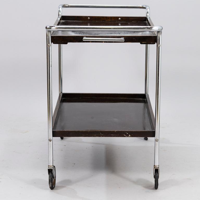 A 1930s tea trolley for Helsingin Uusi Rautasänkytehdas J. Merivaara, Finland.