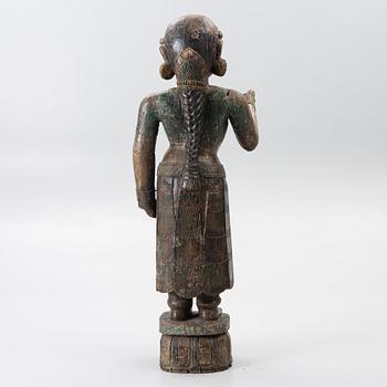 A 20th century wooden sculpture, Cambodia.