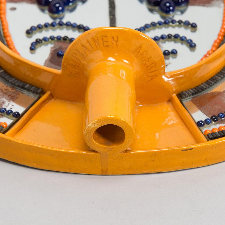 Birger Kaipiainen, ljuslampett, stengods, signerad Kaipiainen Arabia.