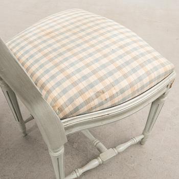 Dining group, 5 pcs, Gustavian style, K.A Roos, Helsingborg, later half of the 20th century.