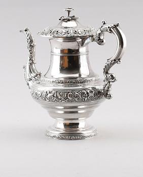 KAFFEKANNA, silver, Adolf Zethelius 1838. Vikt ca 1060 g.