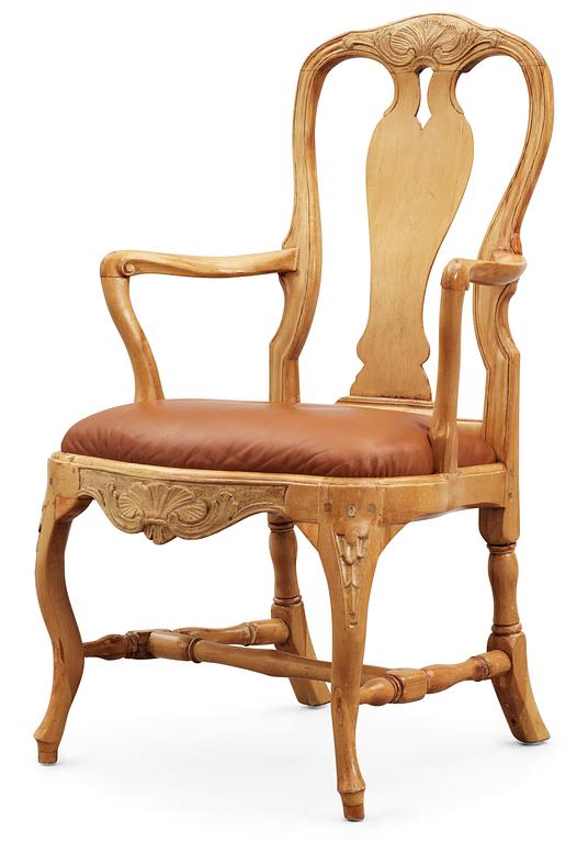 A Swedish Rococo 18th Century armchair.