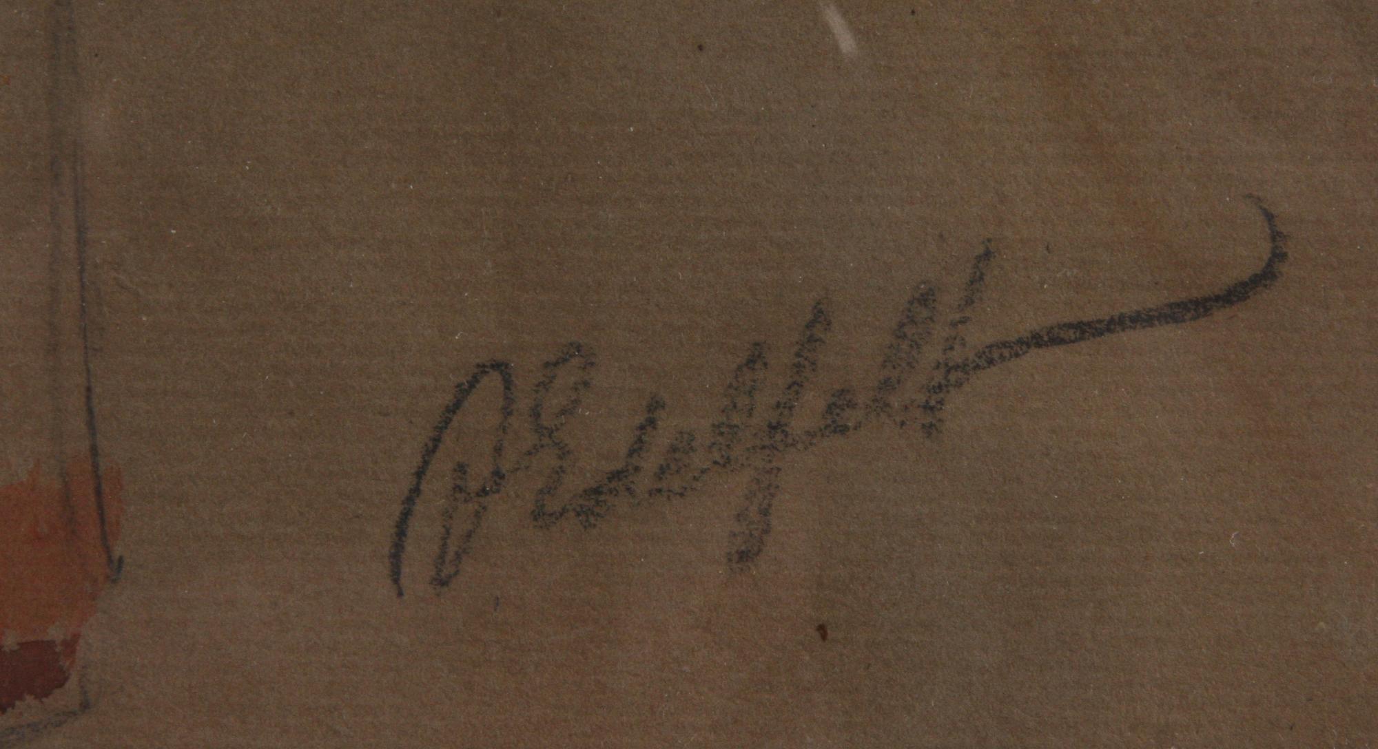 OKÄND KONSTNÄR, akvarell, sign "Edelfelt".