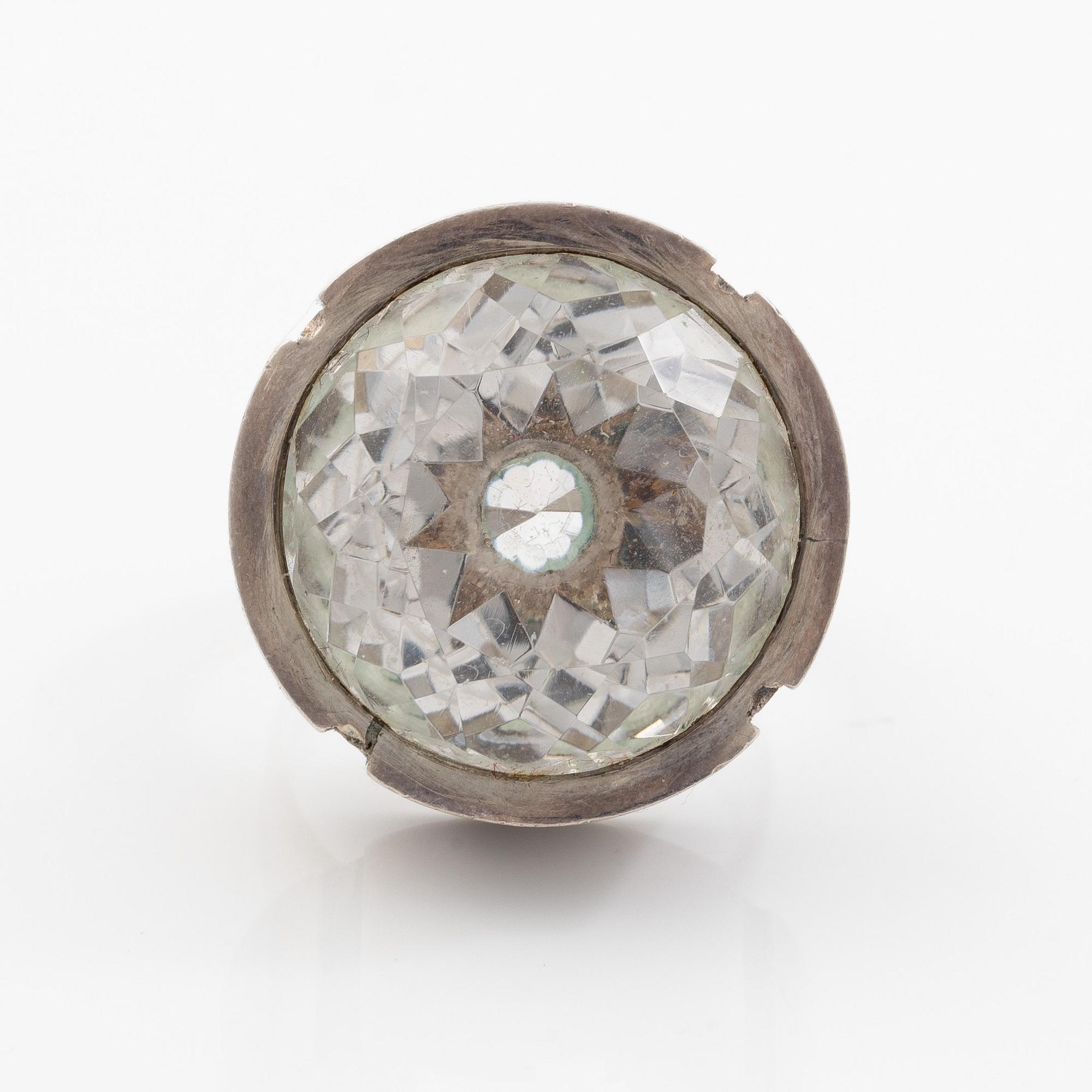 Ring, silver with rock crystal, Finland.