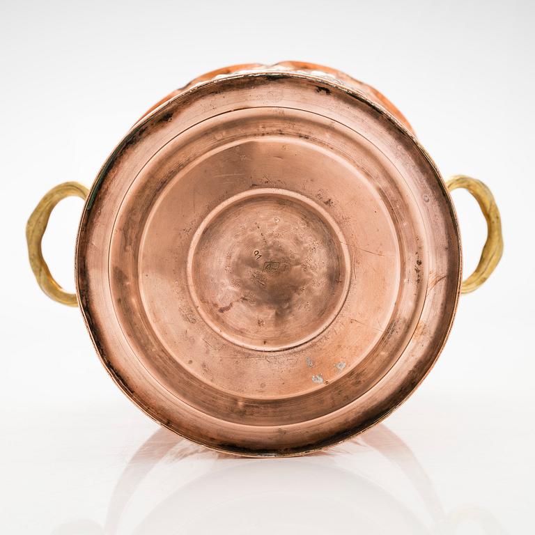 An early 20th century champagnecooler for WMF, Württembergische Metallwarenfabrik, Germany.