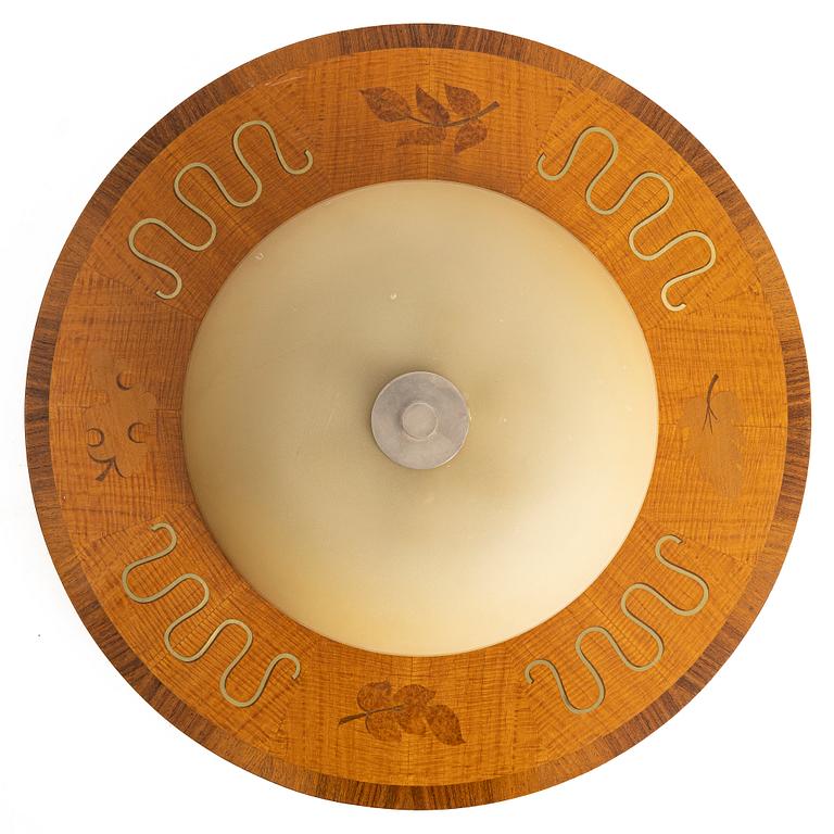 Birger Ekman, a ceiling lamp, Mjölby Intarsia, 1939.