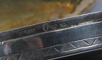SNUSDOSOR, 2 st, silver, Carl Magnus Ryberg, Stockholm, verksam 1805-1833 resp Enköping 1812.