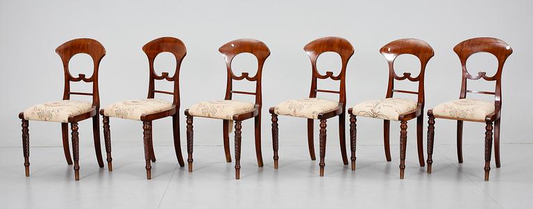 STOLAR, 6 st, senempire, 1800-talets första hälft.