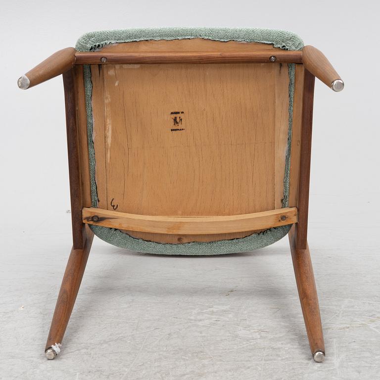 Johannes Andersen, five chairs, Uldum Möbelfabrik, Denmark, 1960s.