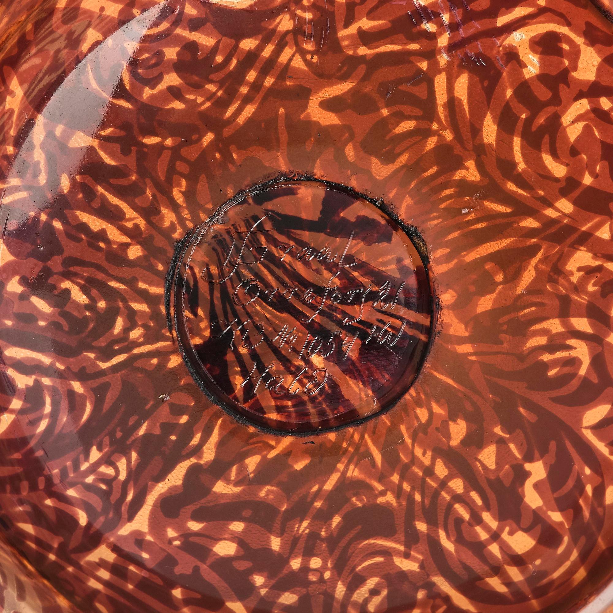 Edward Hald, a graal glass vase, Orrefors, 1921.
