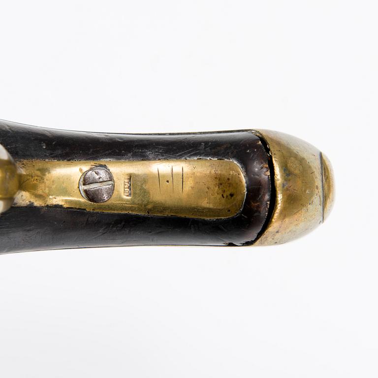 A Russian flintlock pistol, model 1809.