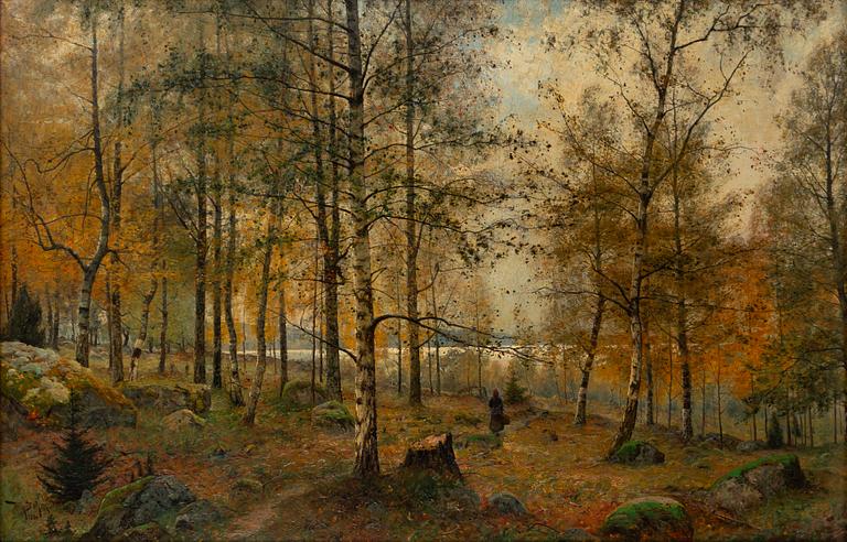 Wilhelm Behm, Flicka i höstskog.