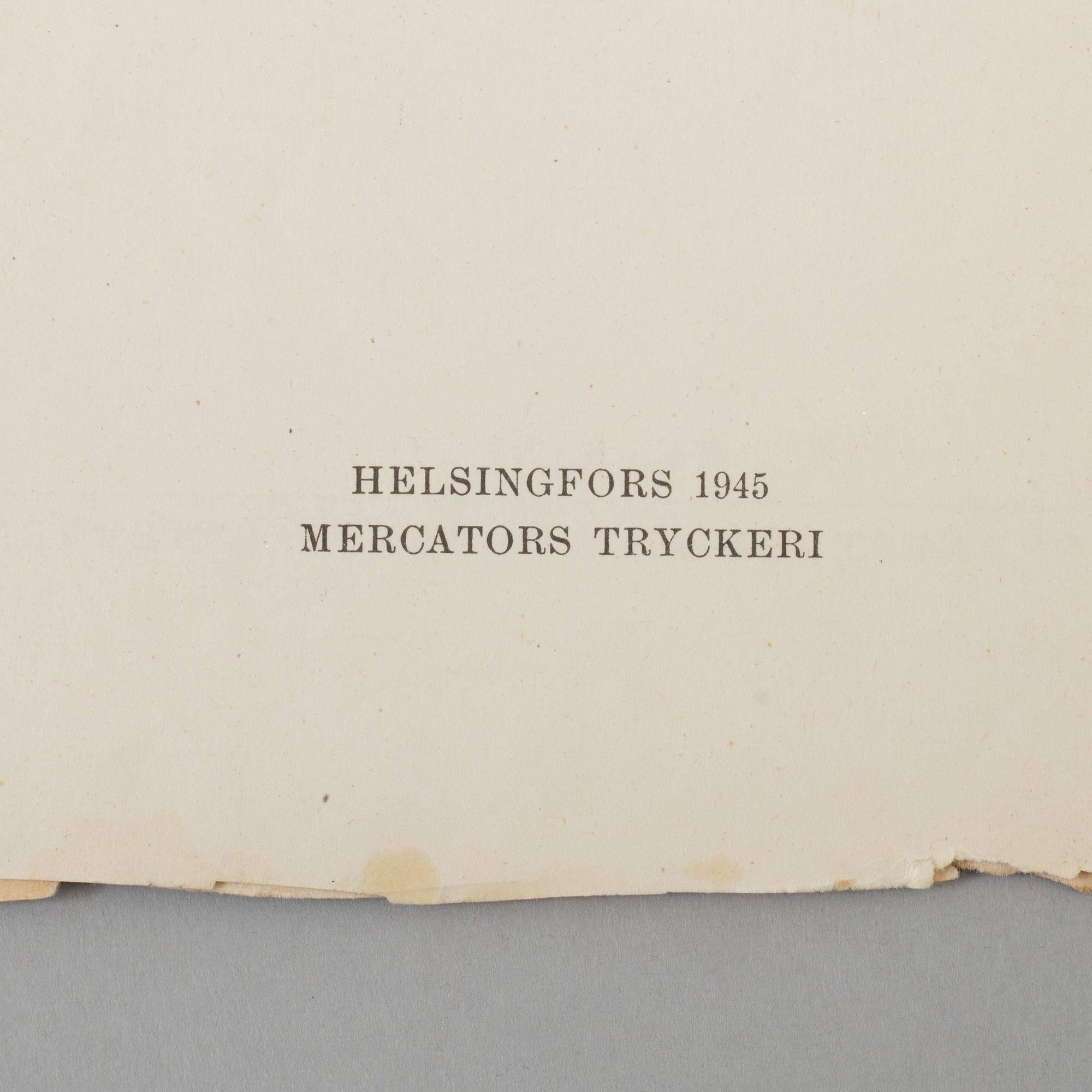 TOVE JANSSON, 'Småtrollen och den Stora Översvämningen' bok, Söderström & Co, Helsingfors, 1945.