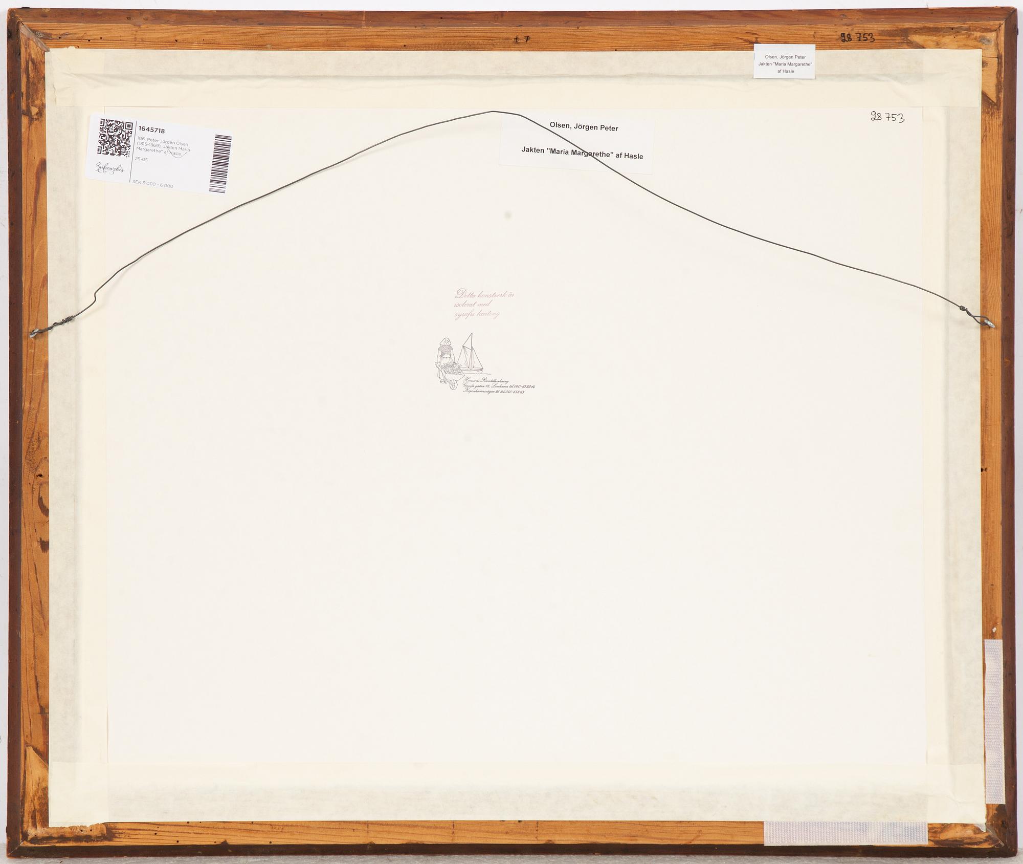 Jörgen Peter Olsen, Jakten Maria Margarethe" af Hasle.