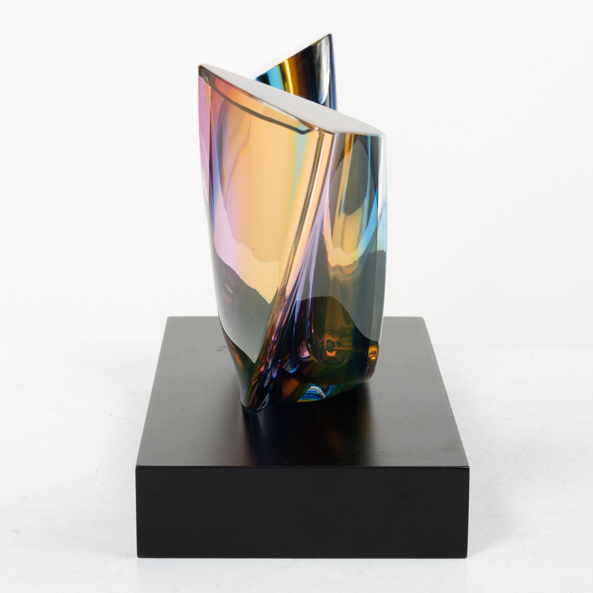 Göran Wärff, skulptur, "Fenomen Prisma", Kosta Boda.
