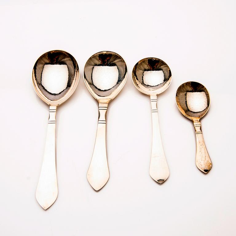 Georg Jensen, Cutlery service, silver, 107 pieces, "Antique/Continental", Denmark.