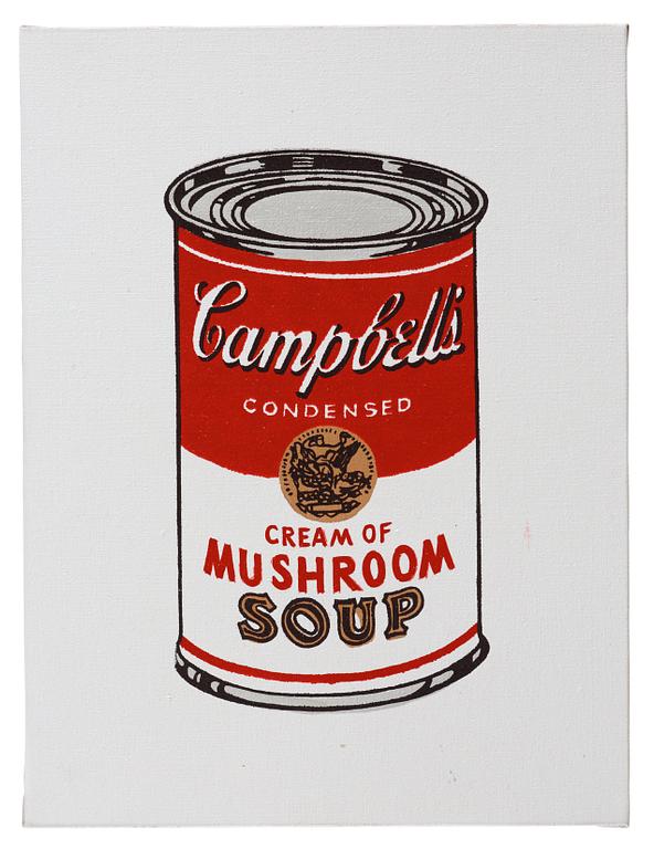 Richard H. Pettibone, "Andy Warhol, '32 Cans of Campbell's Soup', 1962".