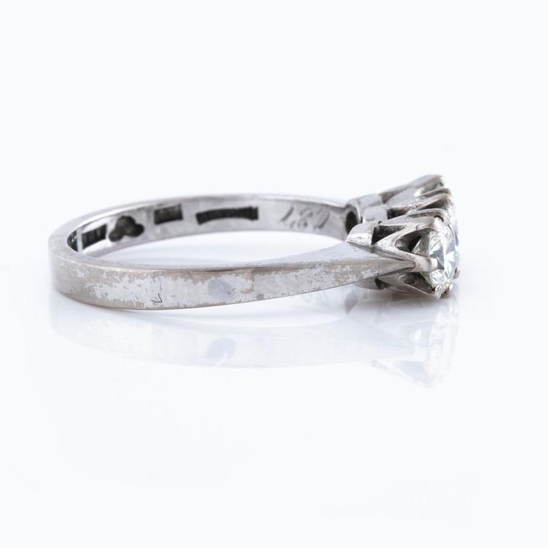 A 0.87 cts brilliant cut diamond ring by Andersons, Västervik, 1973.