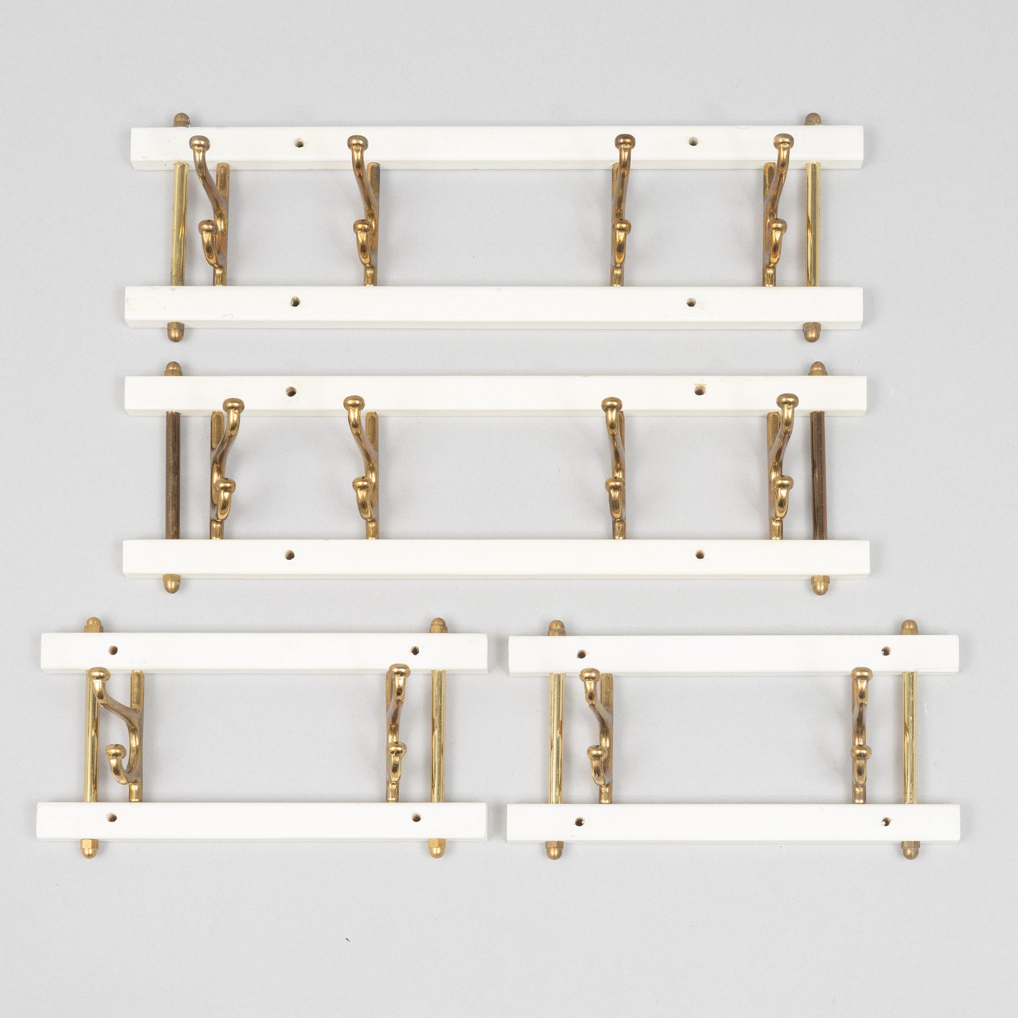 Two pairs of 'Dekorativ' coat hangers, Skoglunds metallgjuteri, Anderstorp, 1950s/60s.
