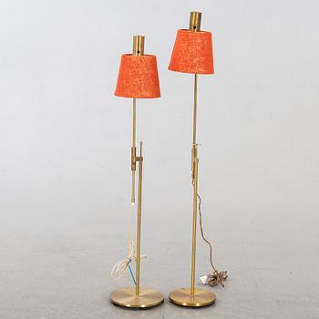 Golvlampor, 2 st, snarlika, Falkenbergs Belysning 1960-tal.