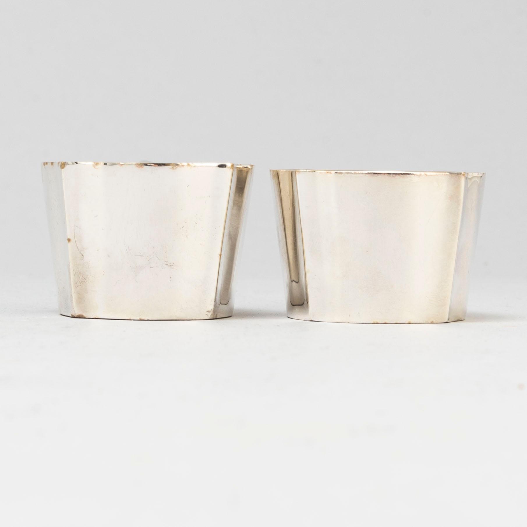 SIGVARD BERNADOTTE, nysilver, 28 st, punschbägare.