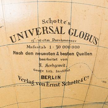 Kartapallo, Ernst Schotte & co, Berliini, 1900-luvun alku,