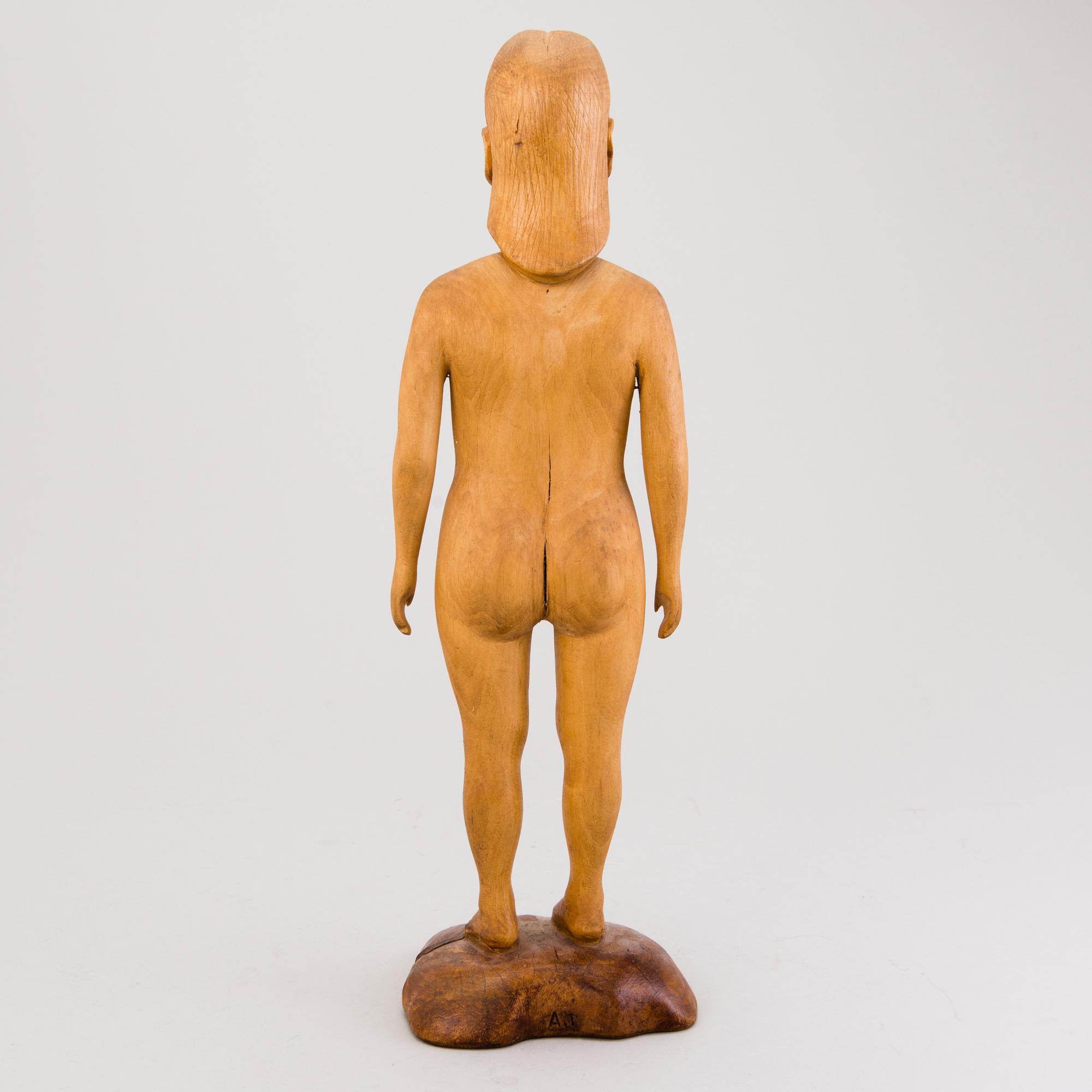 ALPO JAAKOLA, puuveistos, signeerattu.