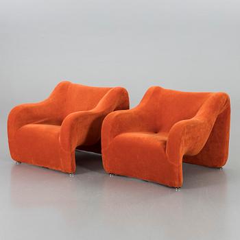 JAN EKSELIUS & PETER RÖSING, fåtöljer, ett par "Corneus" Inköpta 1975.