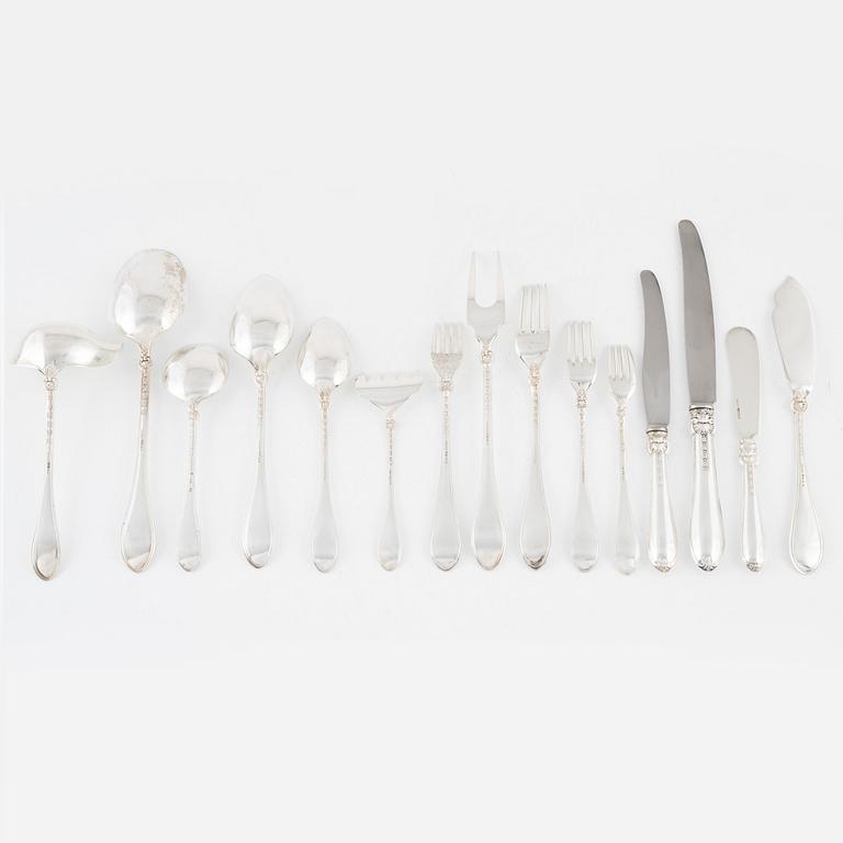 A Swedish Silver Cutlery, W.A. Bolin 'Model B', Stockholm 1937-1957 (126 pieces).