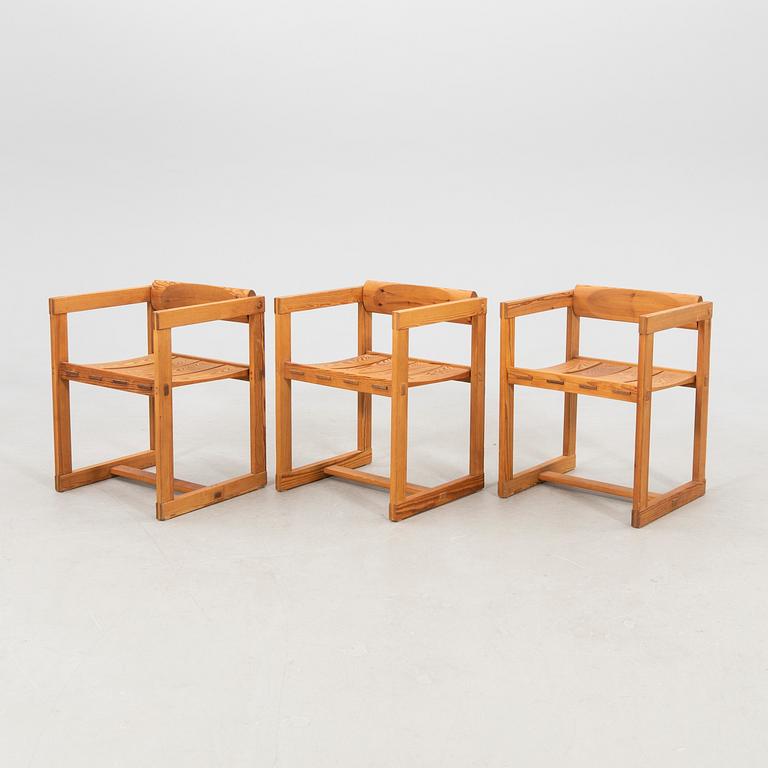 Edvin Helseth karmstolar 5 st  modellnr 313 ur Trybo-serien, Trybo och Strange Bruk Norge 1900-talets andra hälft.