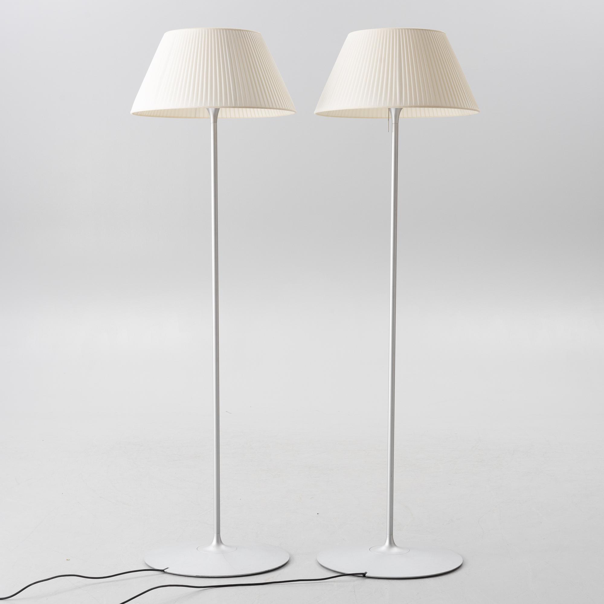 Philippe Starck, a pair of 'Romeo Soft' floor lamps, Flos, Italy.